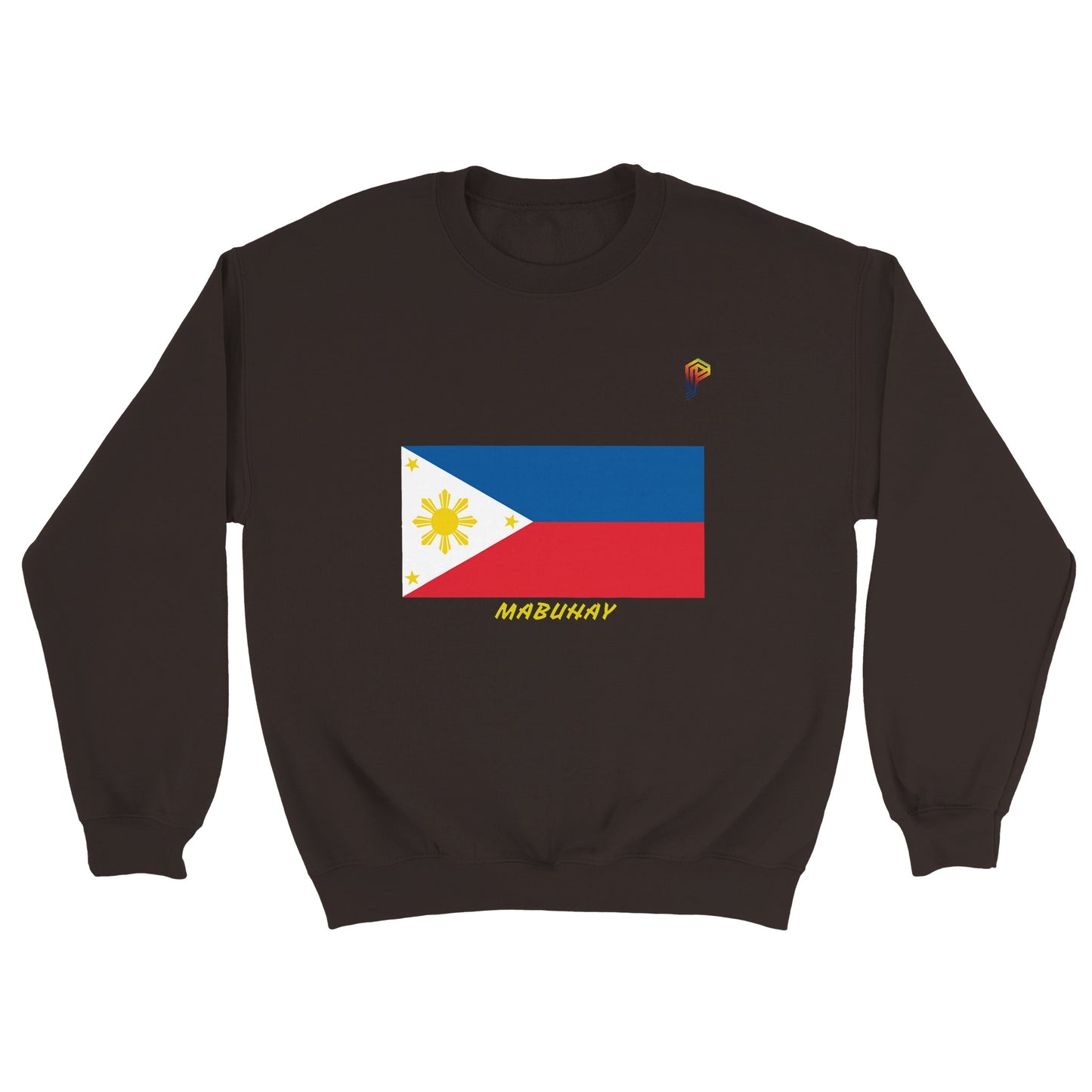 Philippine Flag Mabuhay on Men's Crewneck Sweatshirt