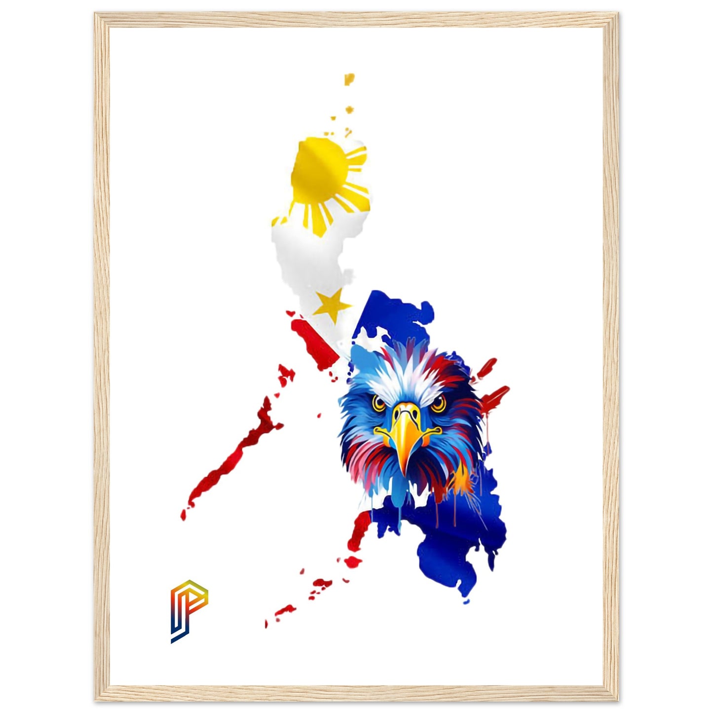 Philippine Islands with Agila on Premium Matte Paper Wooden Framed Poster
