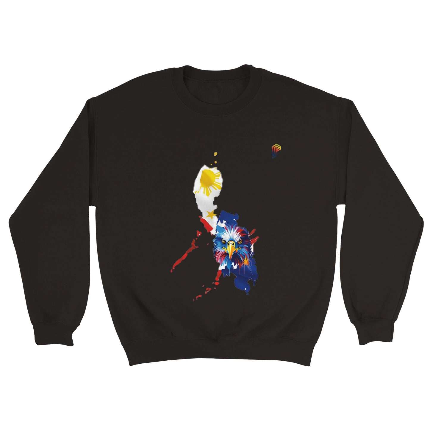 Philippine Islands with Agila on Men's Crewneck Sweatshirt