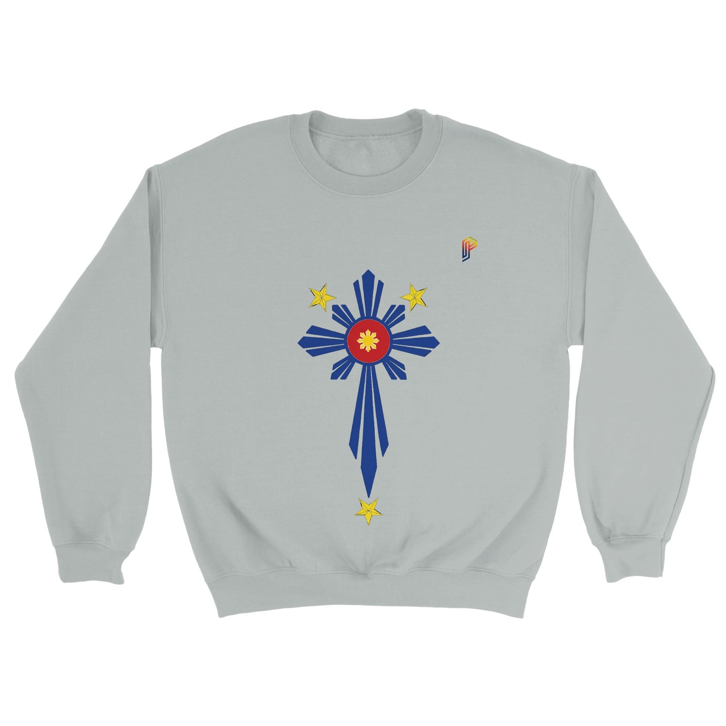 Philippine Cross on Men's Crewneck Sweatshirt
