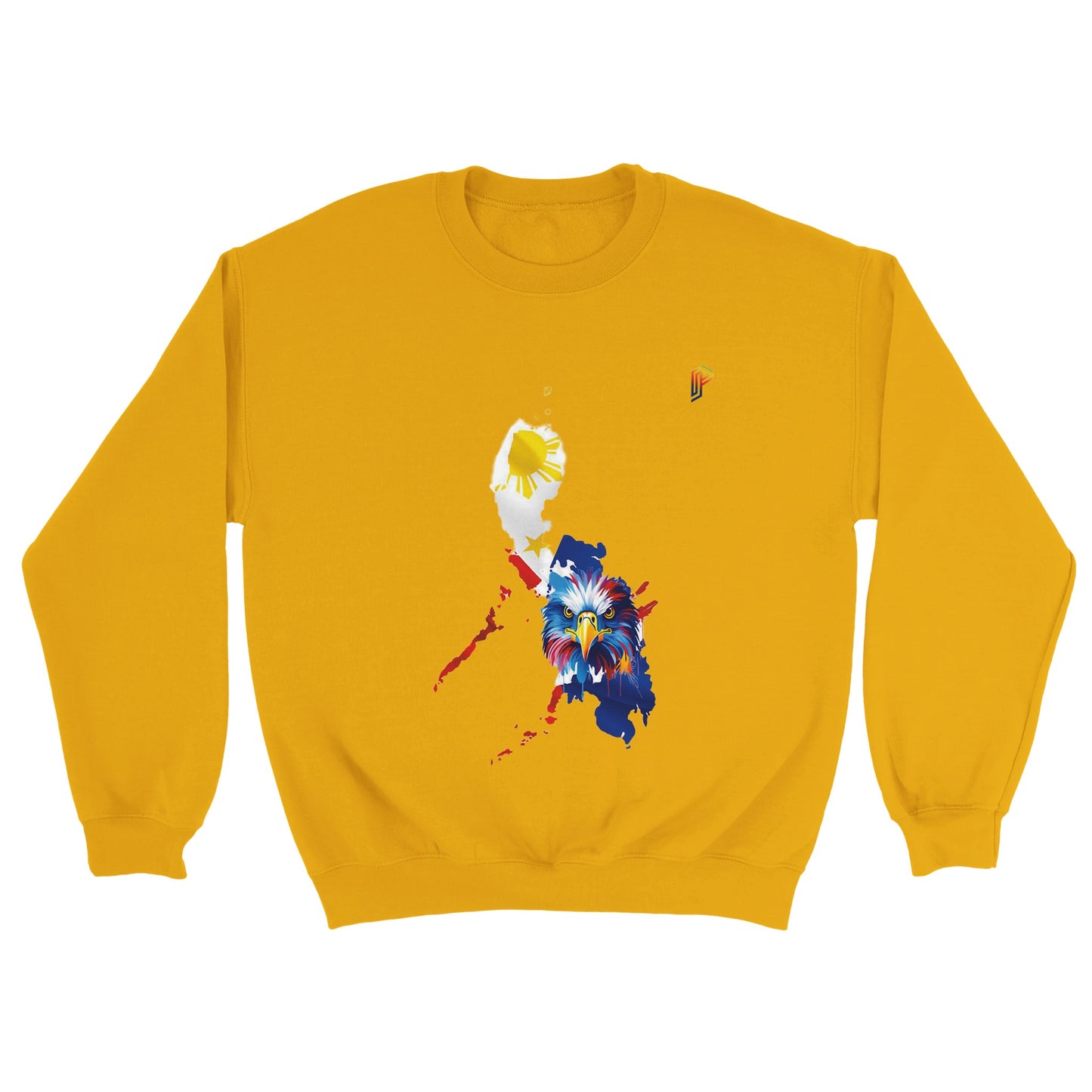 Philippine Islands with Agila on Men's Crewneck Sweatshirt