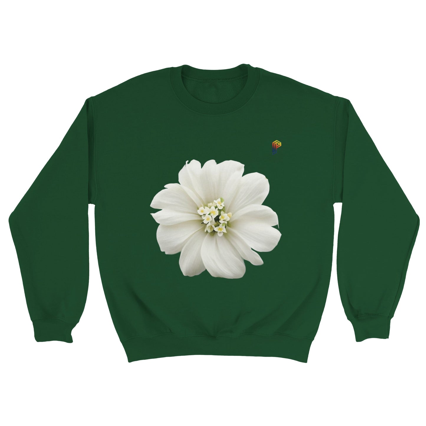 Philippine Sampaguita on Men's Crewneck Sweatshirt