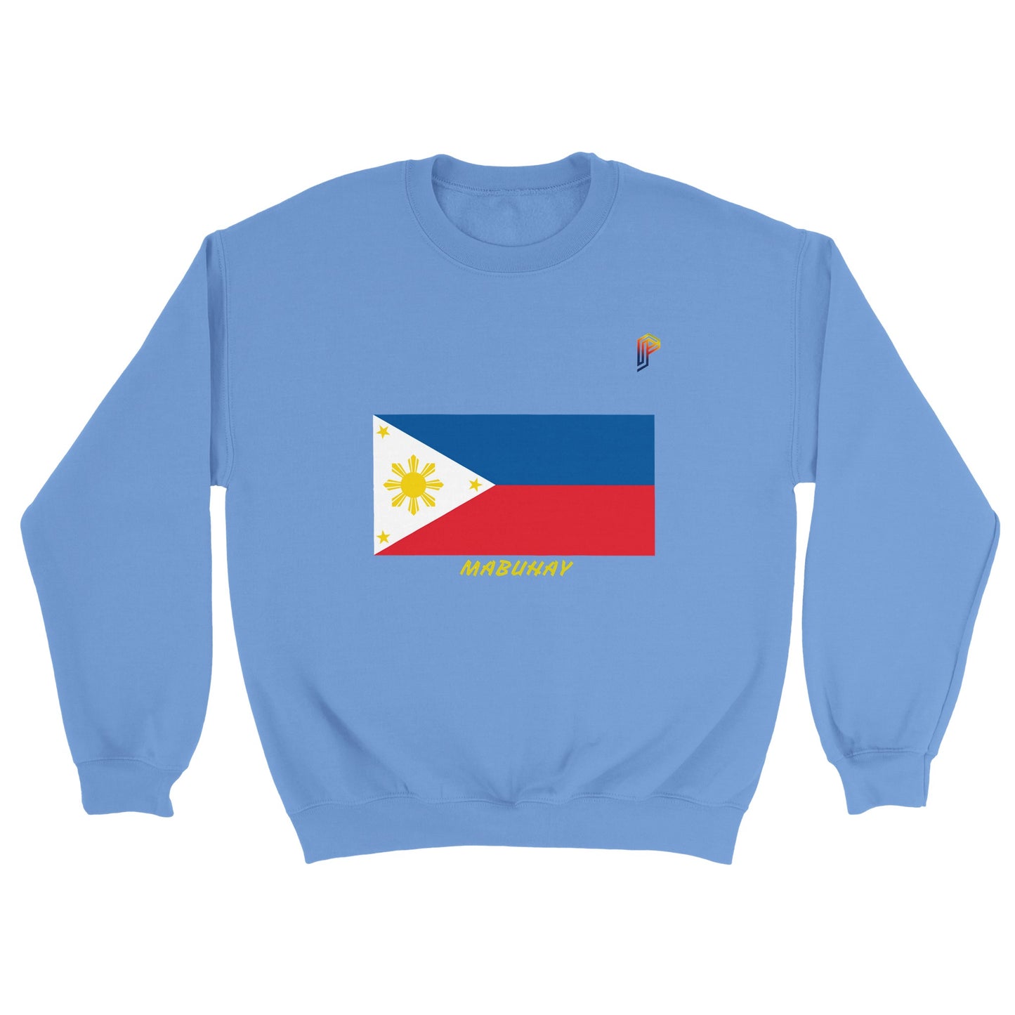 Philippine Flag Mabuhay on Men's Crewneck Sweatshirt