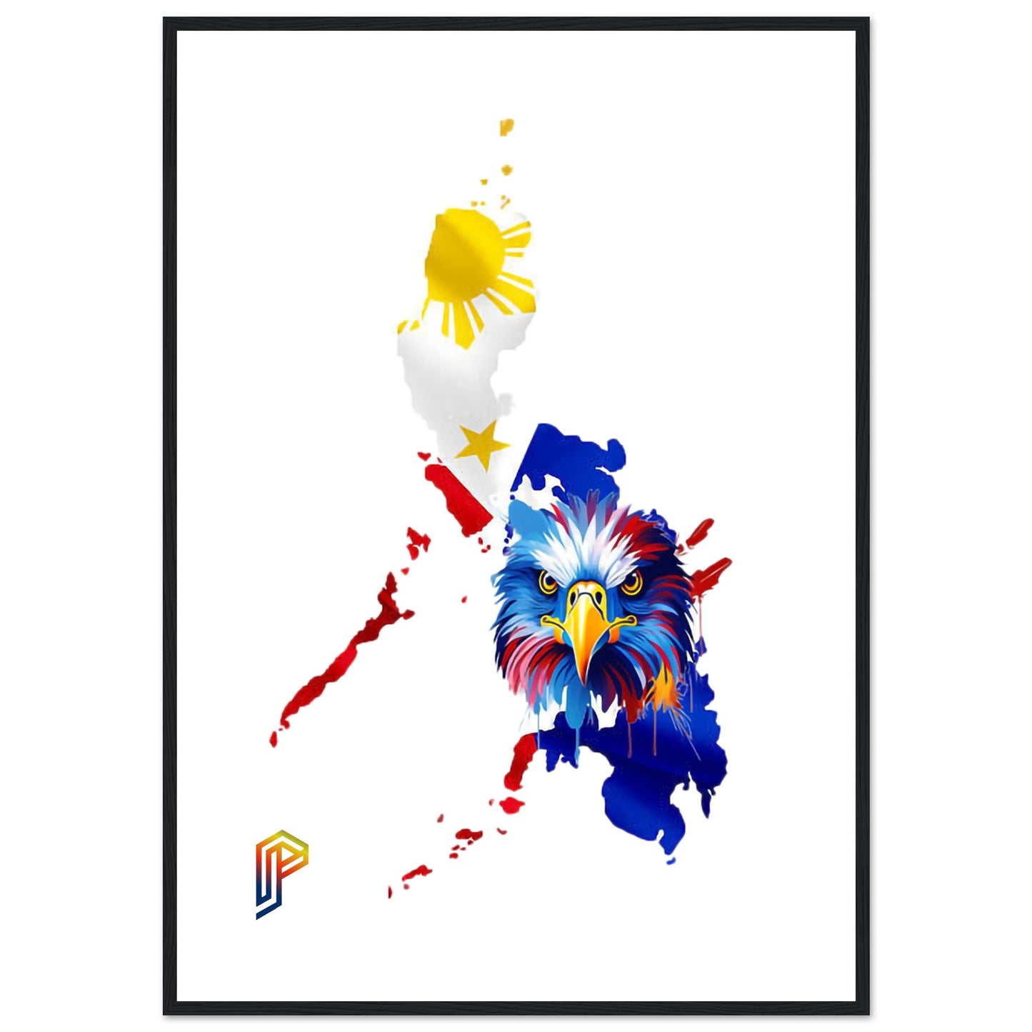 Philippine Islands with Agila on Premium Matte Paper Wooden Framed Poster