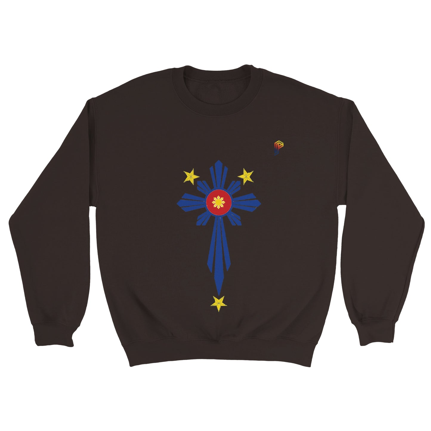 Philippine Cross on Men's Crewneck Sweatshirt