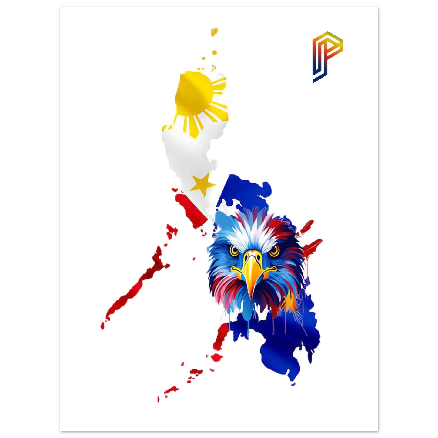 Philippine Islands with Agila on Aluminum Print