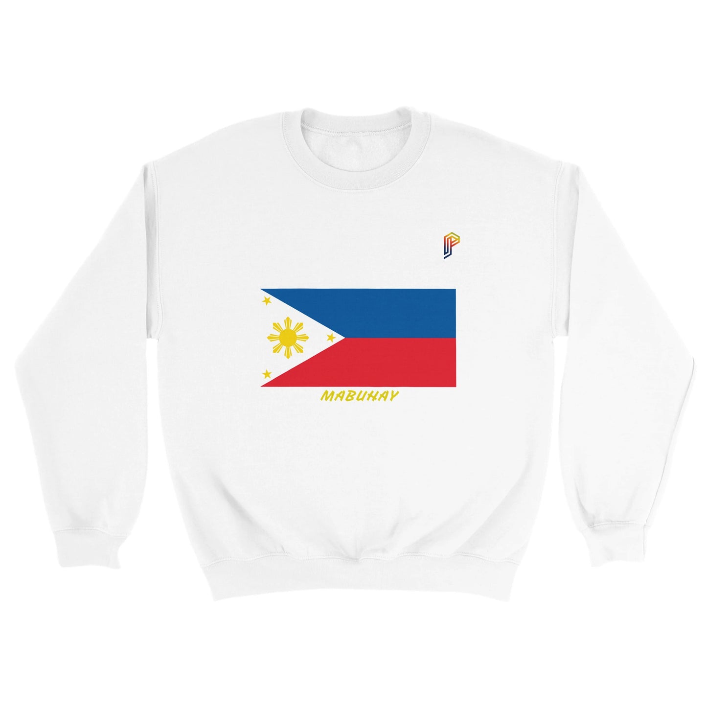 Philippine Flag Mabuhay on Men's Crewneck Sweatshirt