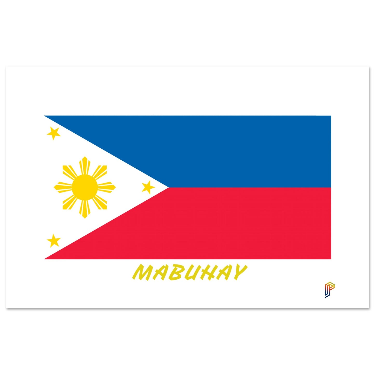 Philippine Flag Mabuhay on Aluminum Print
