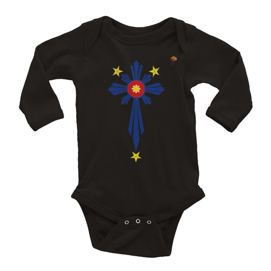 Philippine Cross on Baby Long Sleeve Bodysuit