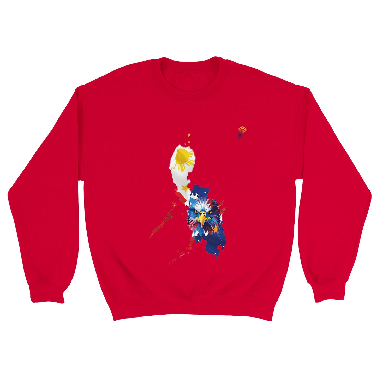 Philippine Islands with Agila on Men's Crewneck Sweatshirt