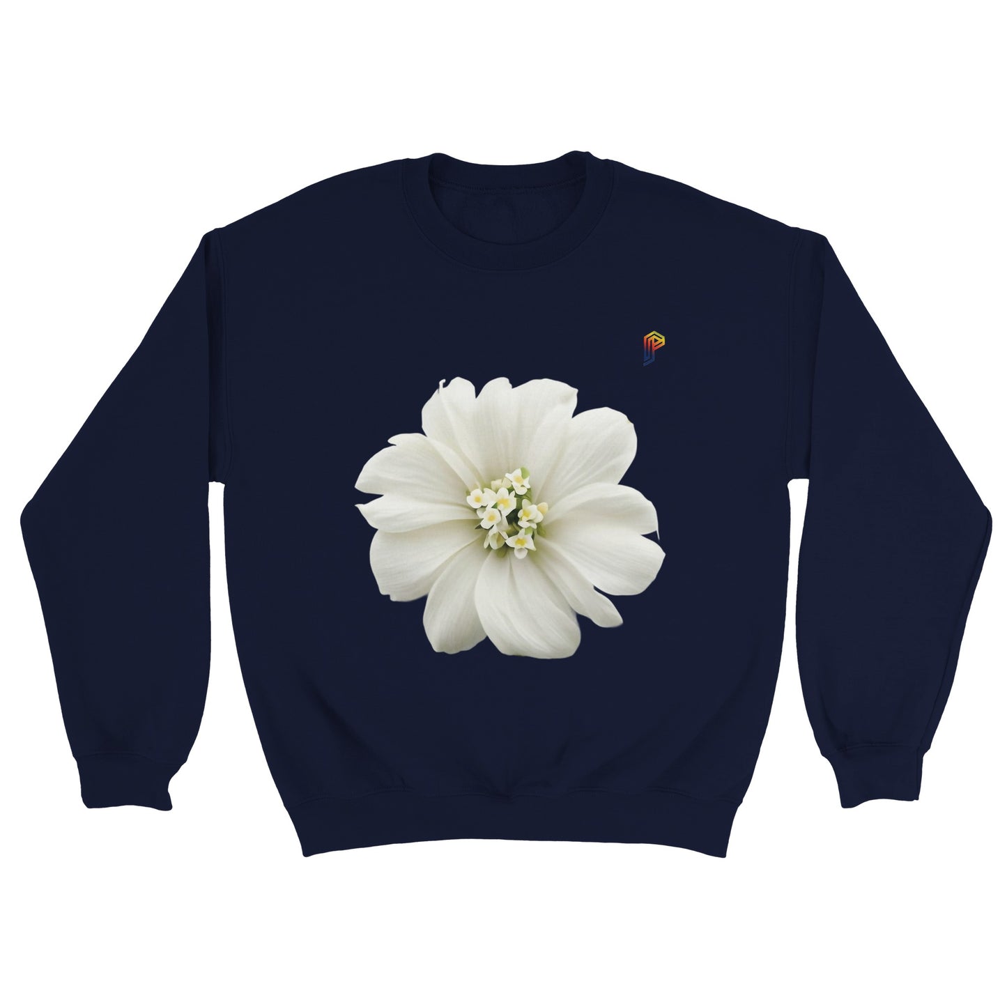 Philippine Sampaguita on Men's Crewneck Sweatshirt