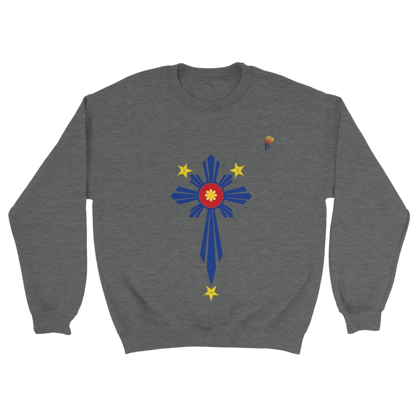 Philippine Cross on Men's Crewneck Sweatshirt