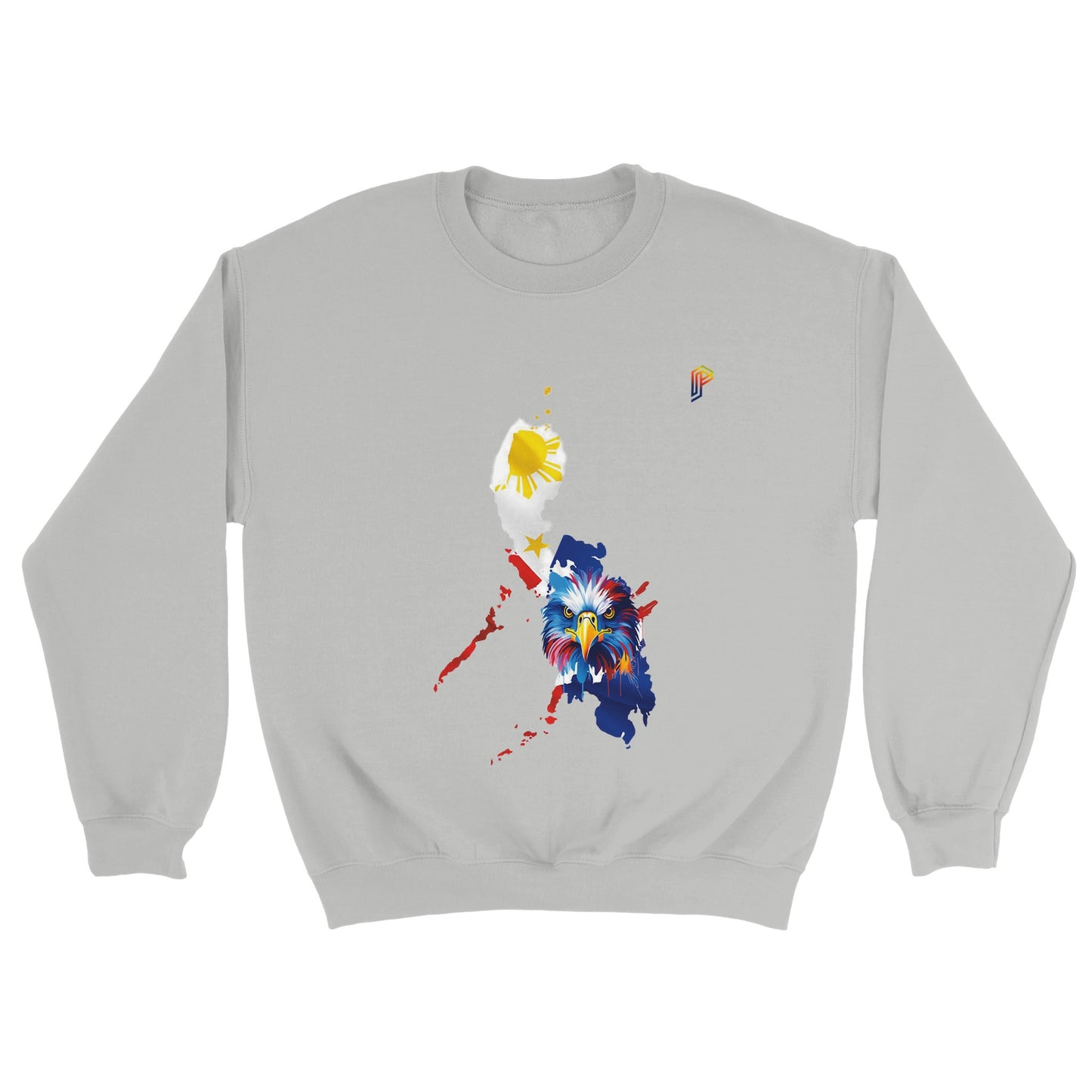 Philippine Islands with Agila on Men's Crewneck Sweatshirt