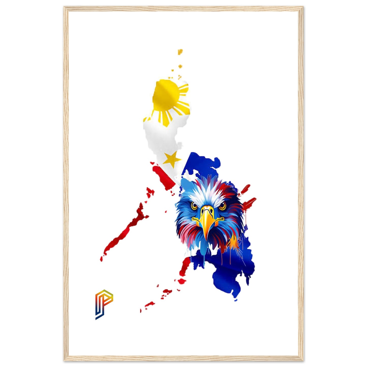 Philippine Islands with Agila on Premium Matte Paper Wooden Framed Poster