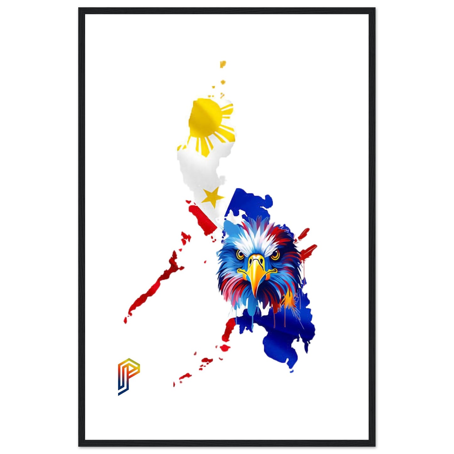 Philippine Islands with Agila on Premium Matte Paper Wooden Framed Poster