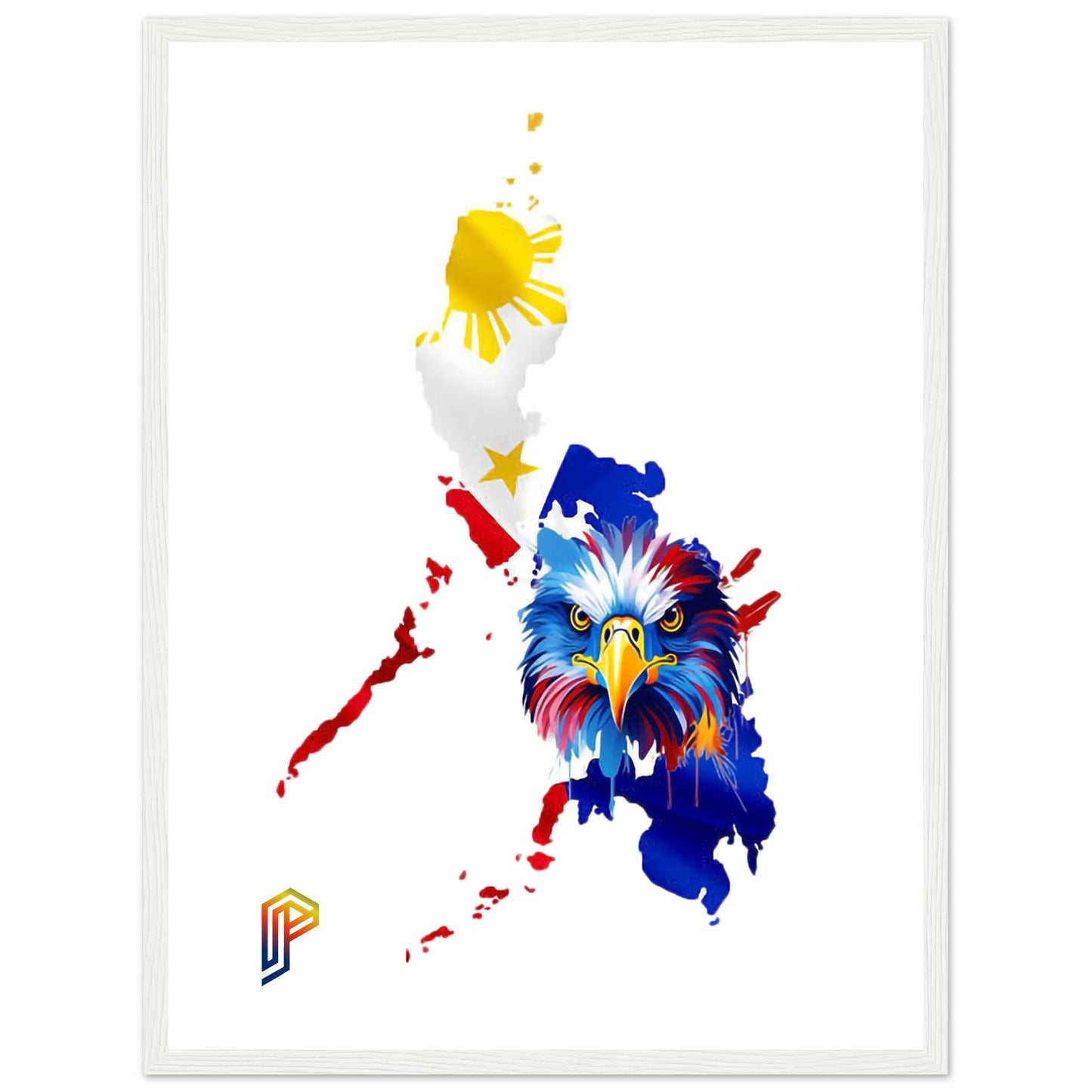 Philippine Islands with Agila on Premium Matte Paper Wooden Framed Poster