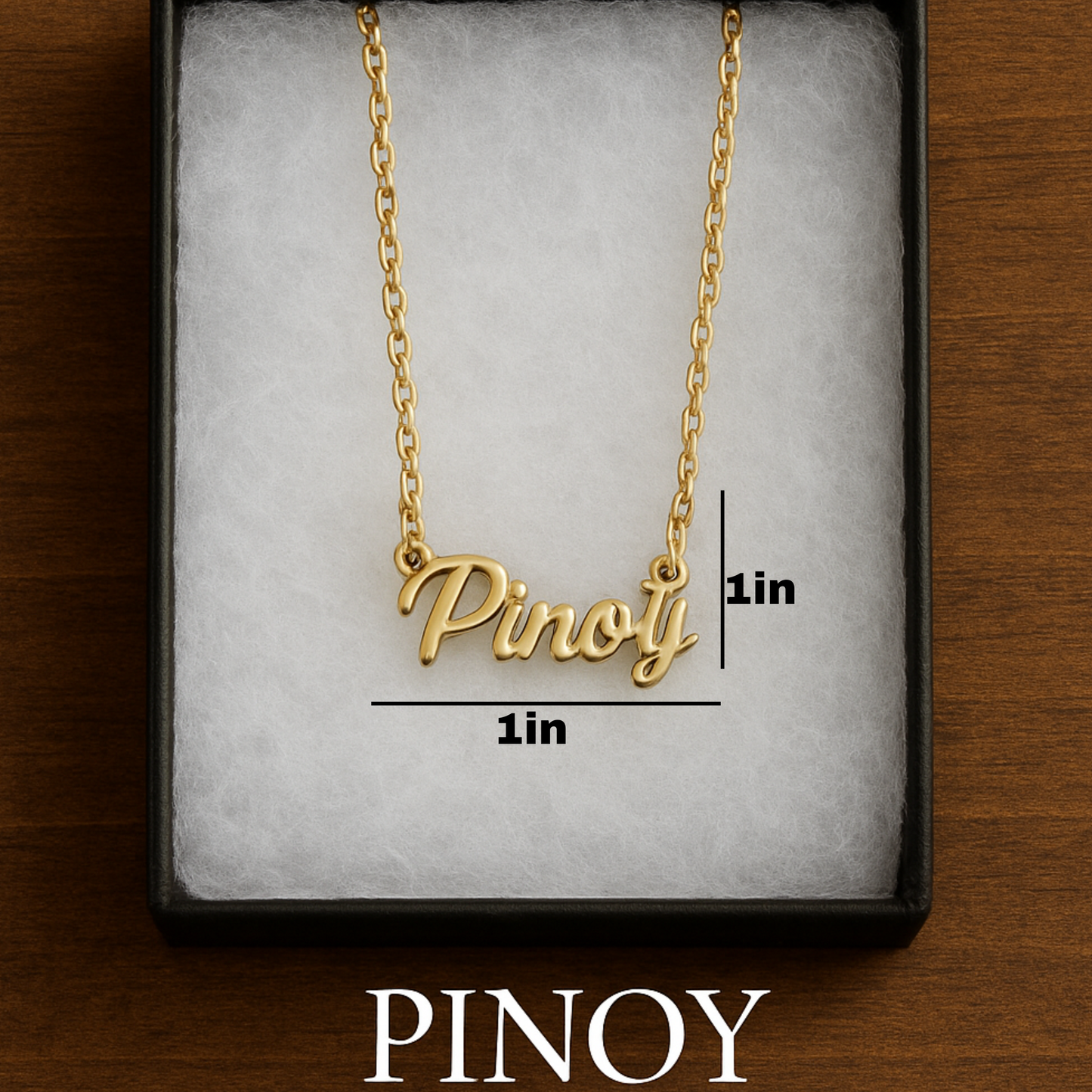 PINOY 18k Gold  Stainless Steel Pendant Necklace