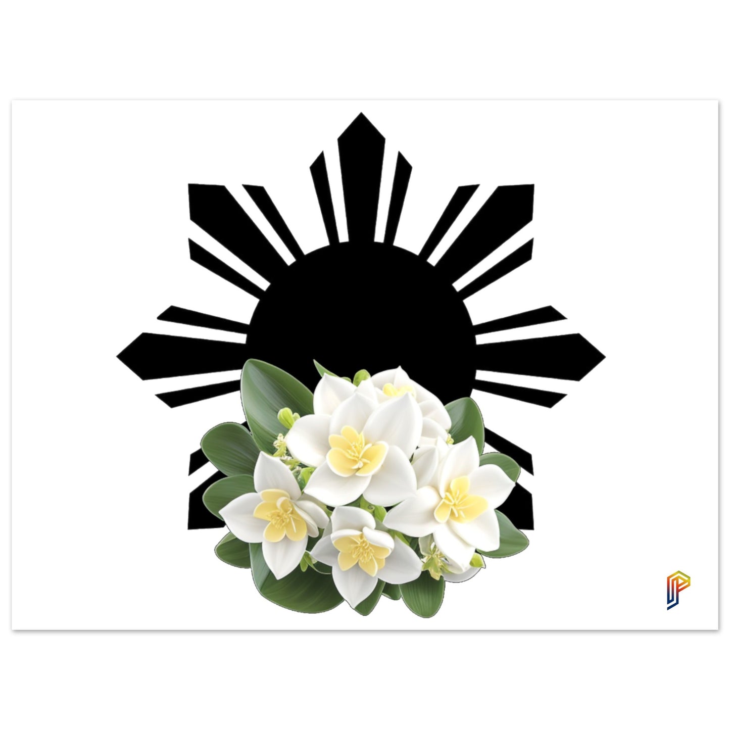 Philippine Sun and Sampaguita on Aluminum Print