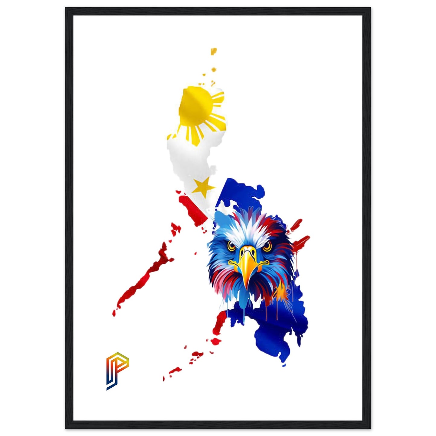 Philippine Islands with Agila on Premium Matte Paper Wooden Framed Poster