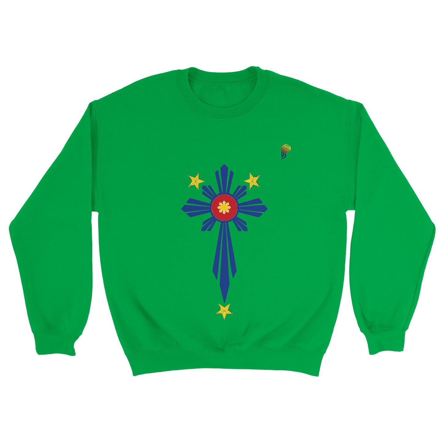 Philippine Cross on Men's Crewneck Sweatshirt