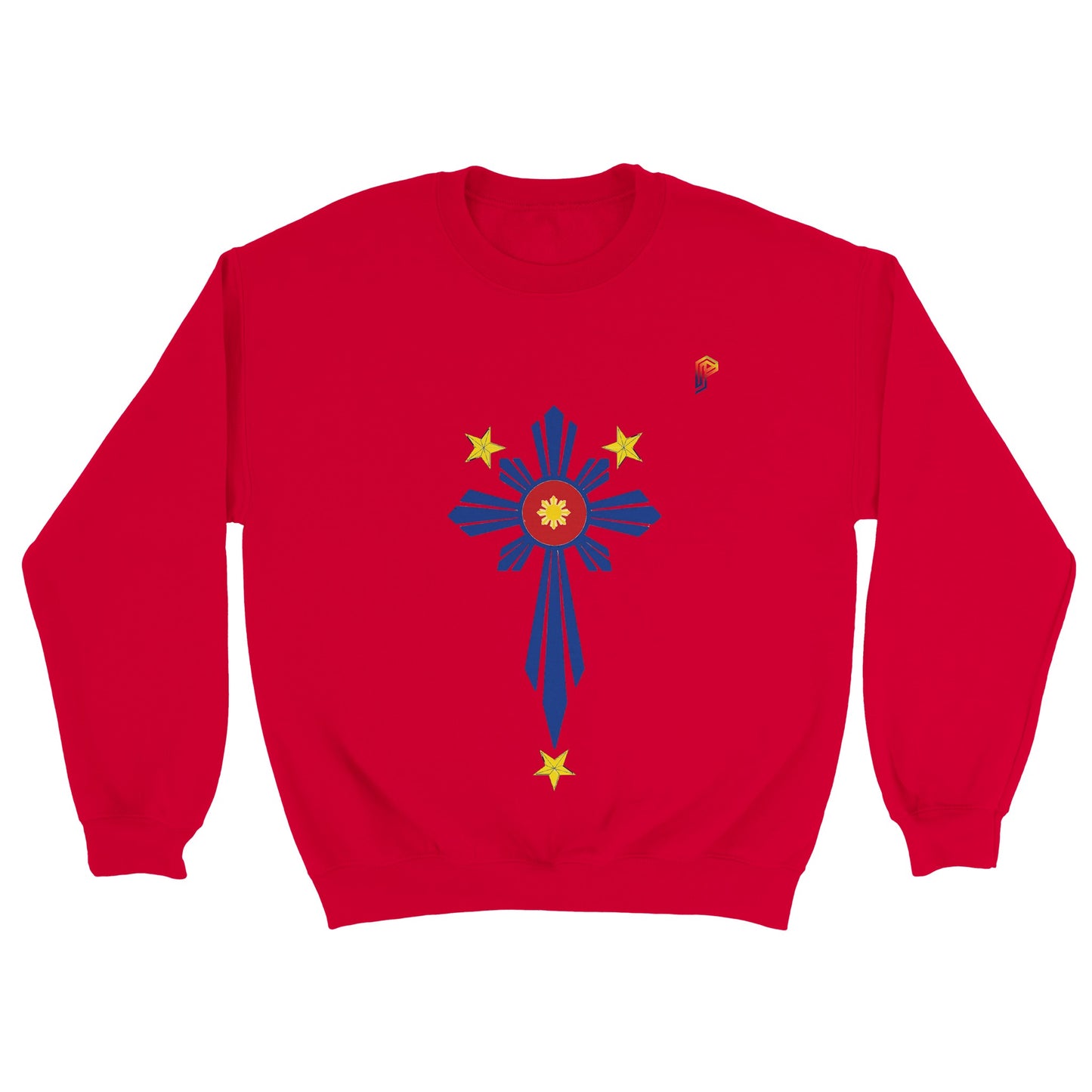 Philippine Cross on Men's Crewneck Sweatshirt