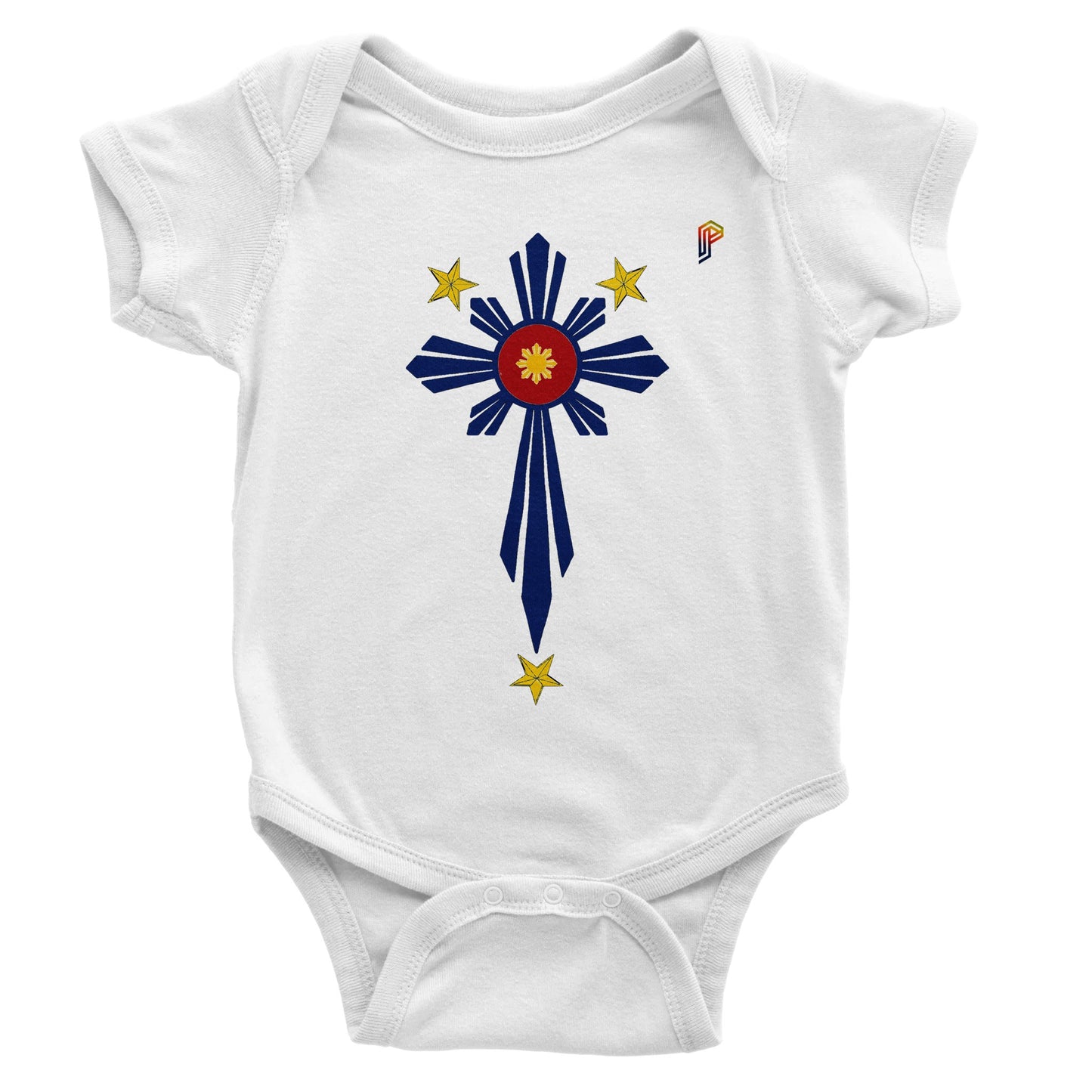 Philippine Cross on Baby Short Sleeve Bodysuit