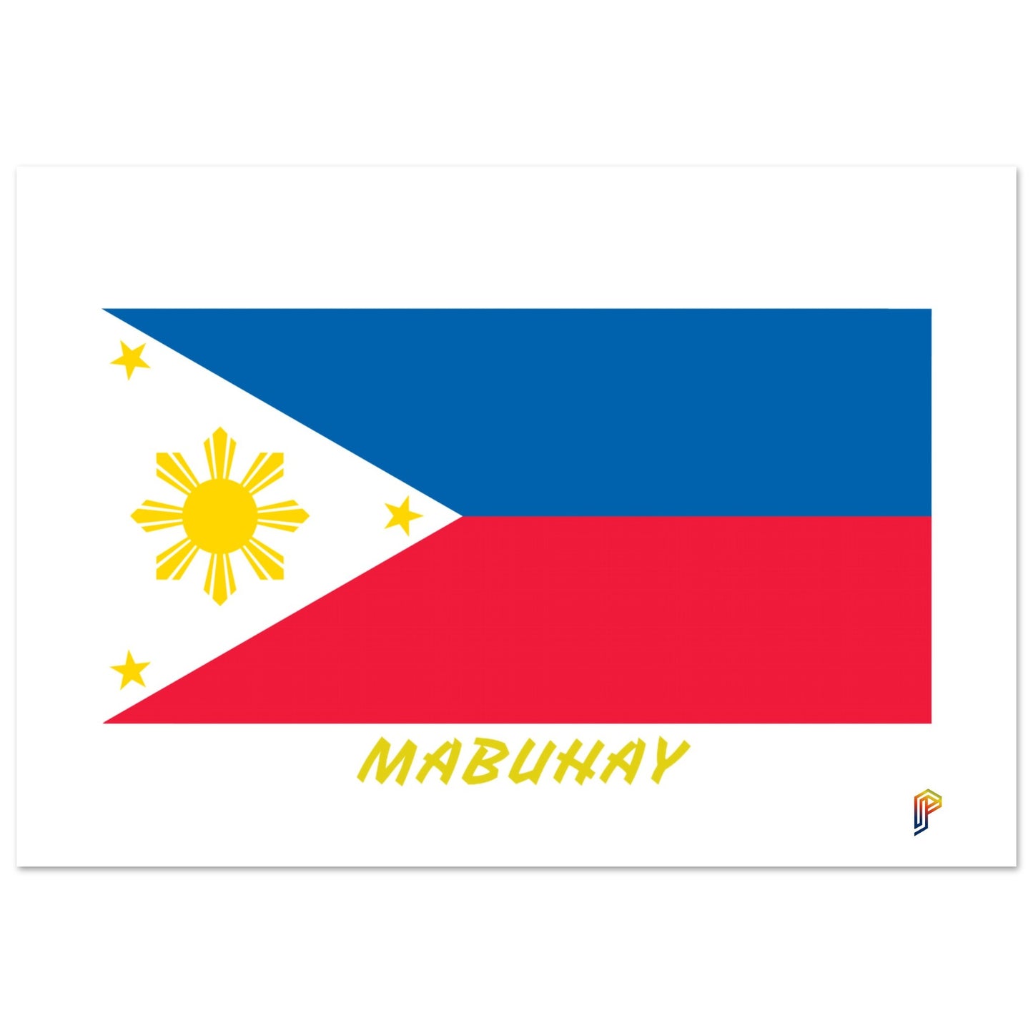 Philippine Flag Mabuhay on Aluminum Print