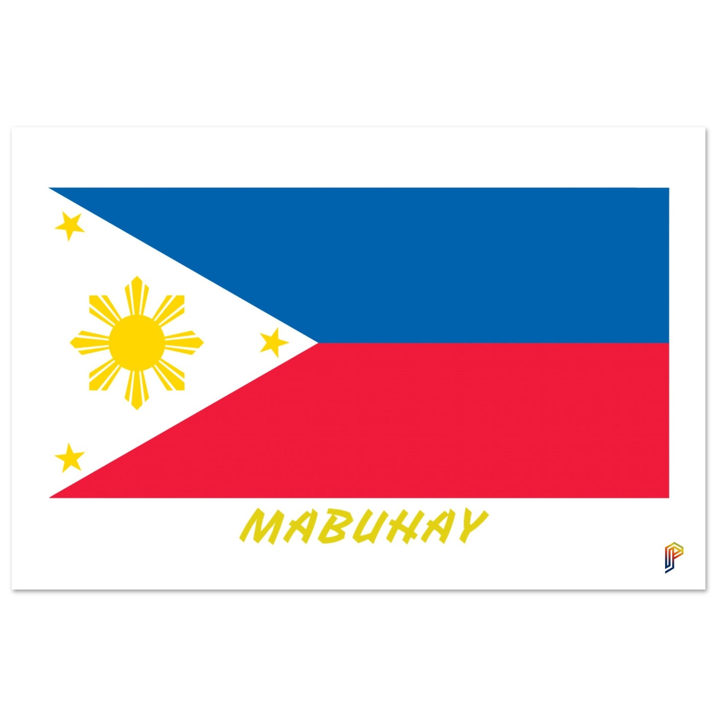 Philippine Flag Mabuhay on Aluminum Print