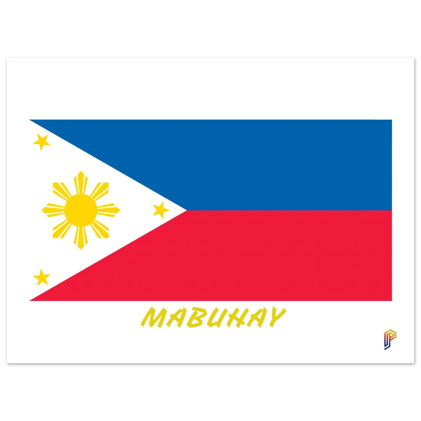 Philippine Flag Mabuhay on Aluminum Print