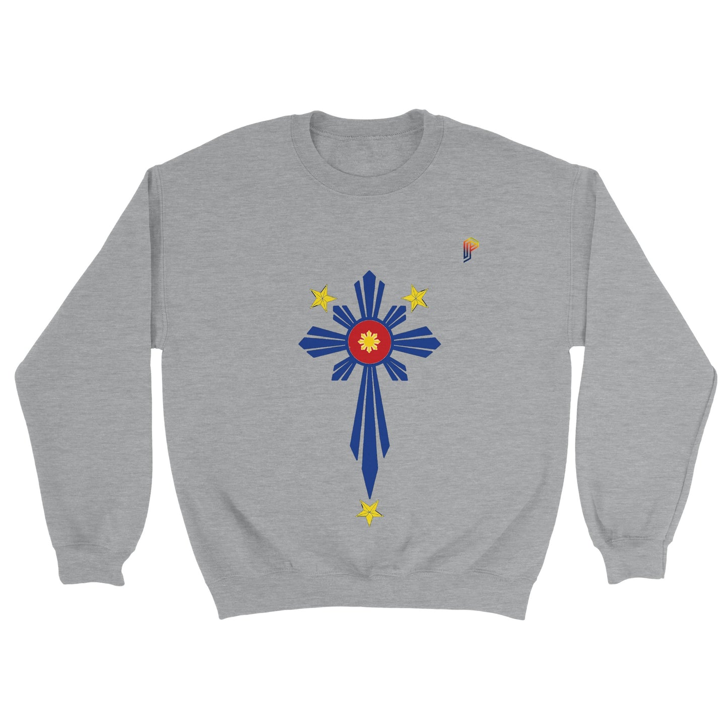 Philippine Cross on Men's Crewneck Sweatshirt