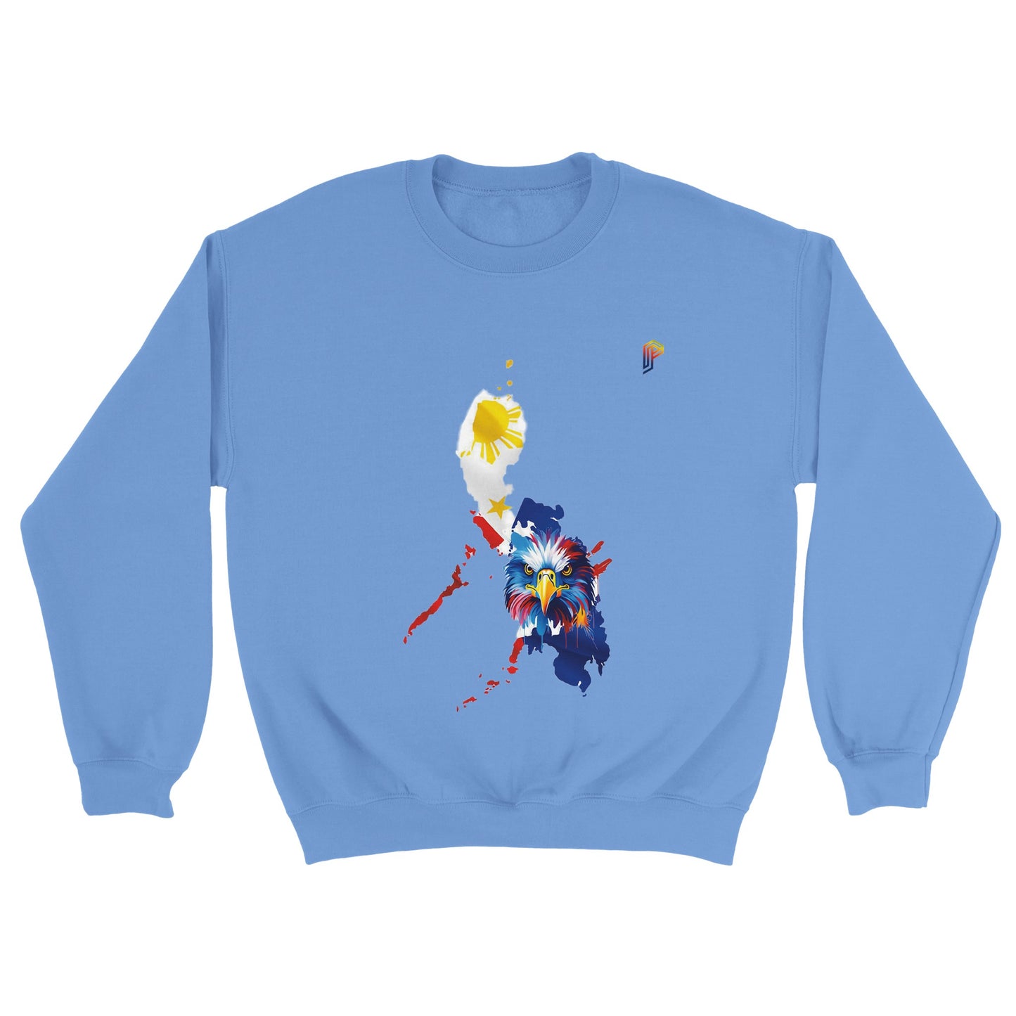 Philippine Islands with Agila on Men's Crewneck Sweatshirt