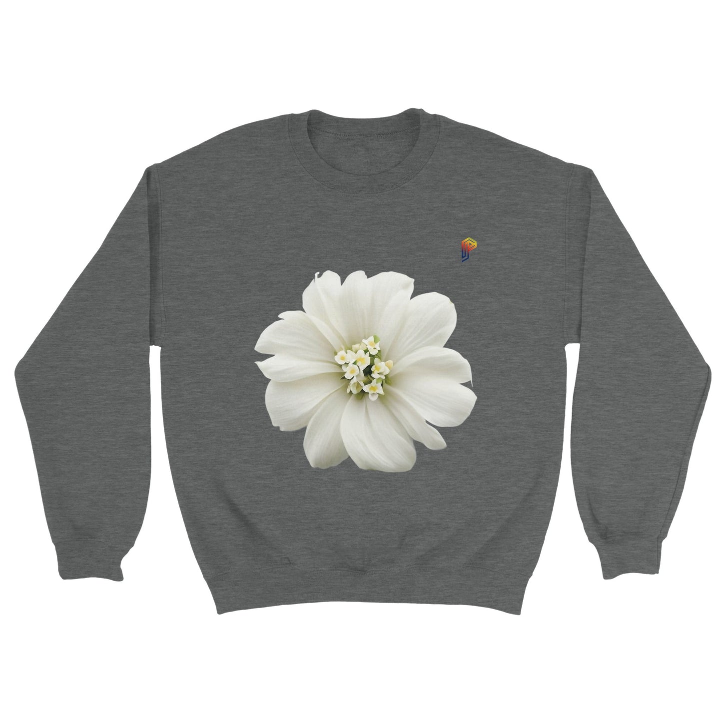 Philippine Sampaguita on Men's Crewneck Sweatshirt