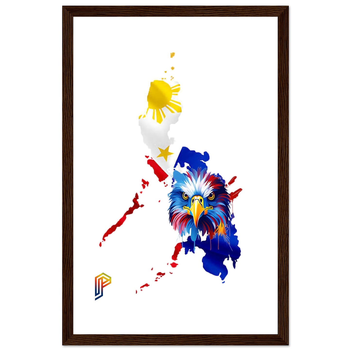 Philippine Islands with Agila on Premium Matte Paper Wooden Framed Poster
