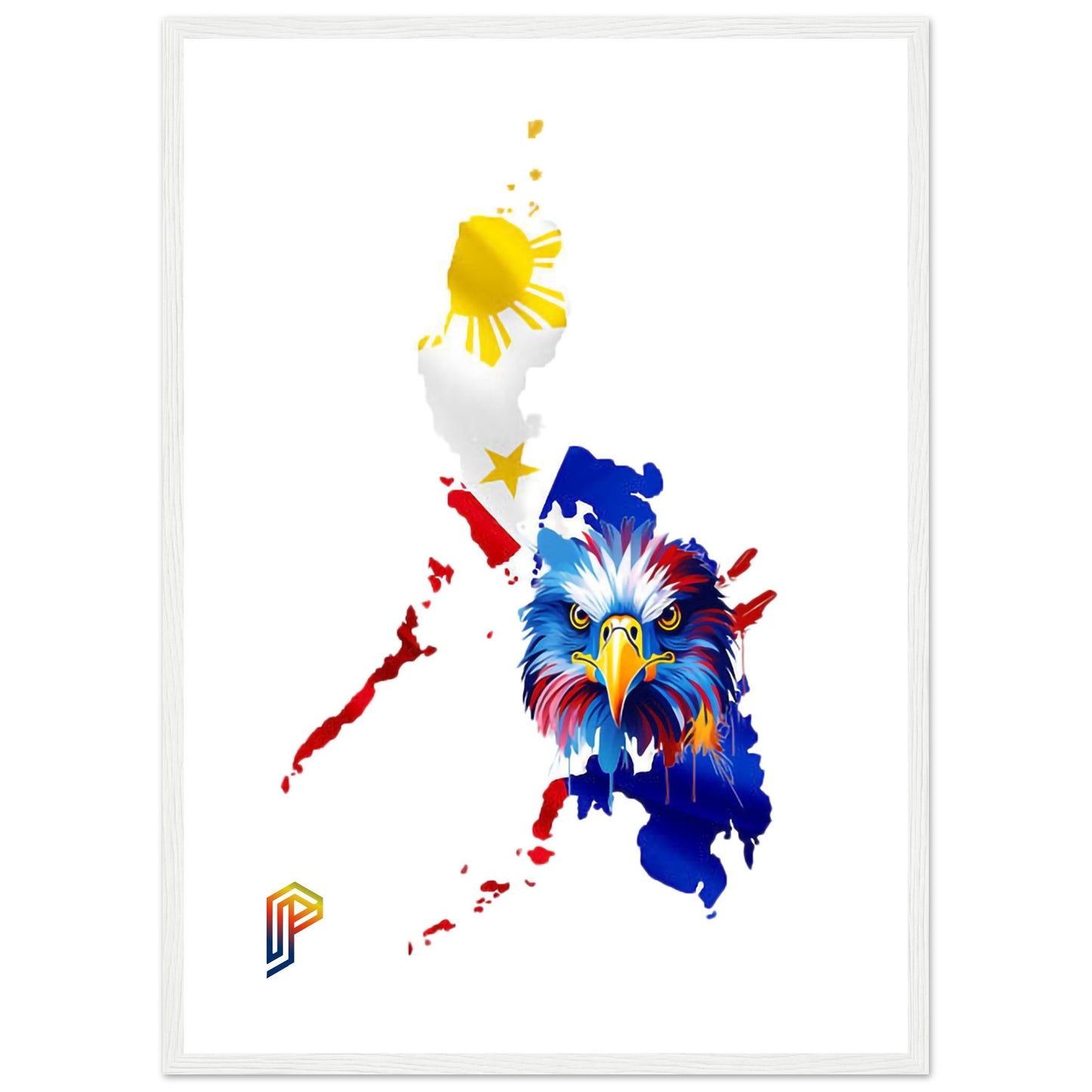 Philippine Islands with Agila on Premium Matte Paper Wooden Framed Poster