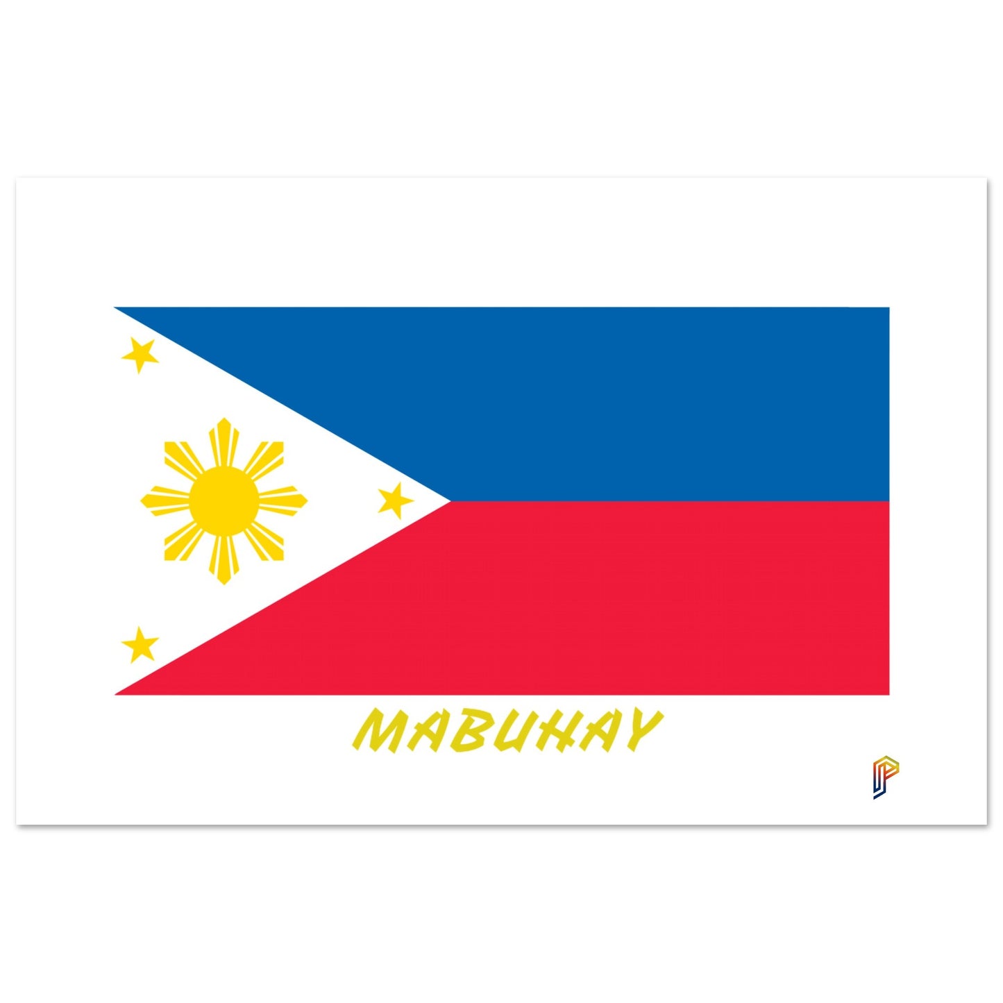 Philippine Flag Mabuhay on Aluminum Print