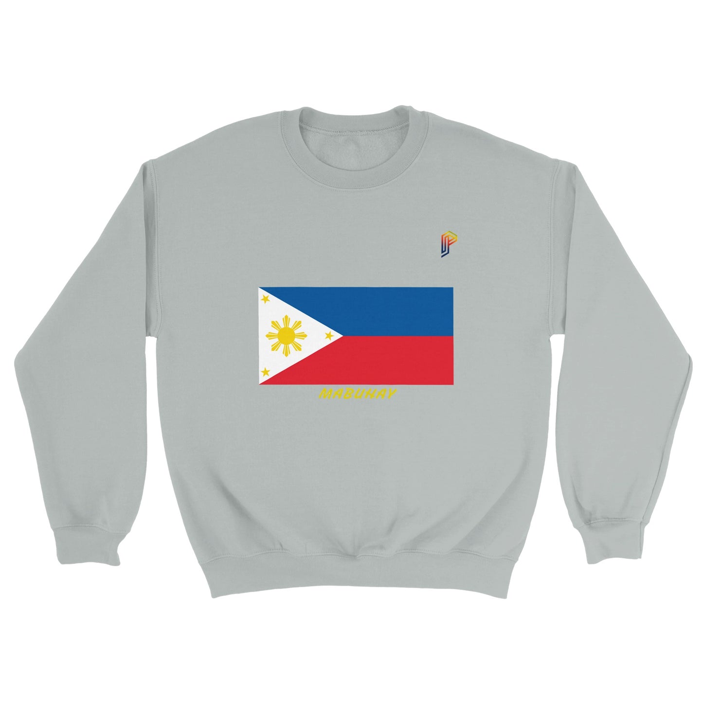 Philippine Flag Mabuhay on Men's Crewneck Sweatshirt