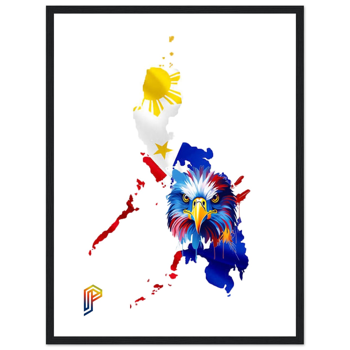 Philippine Islands with Agila on Premium Matte Paper Wooden Framed Poster