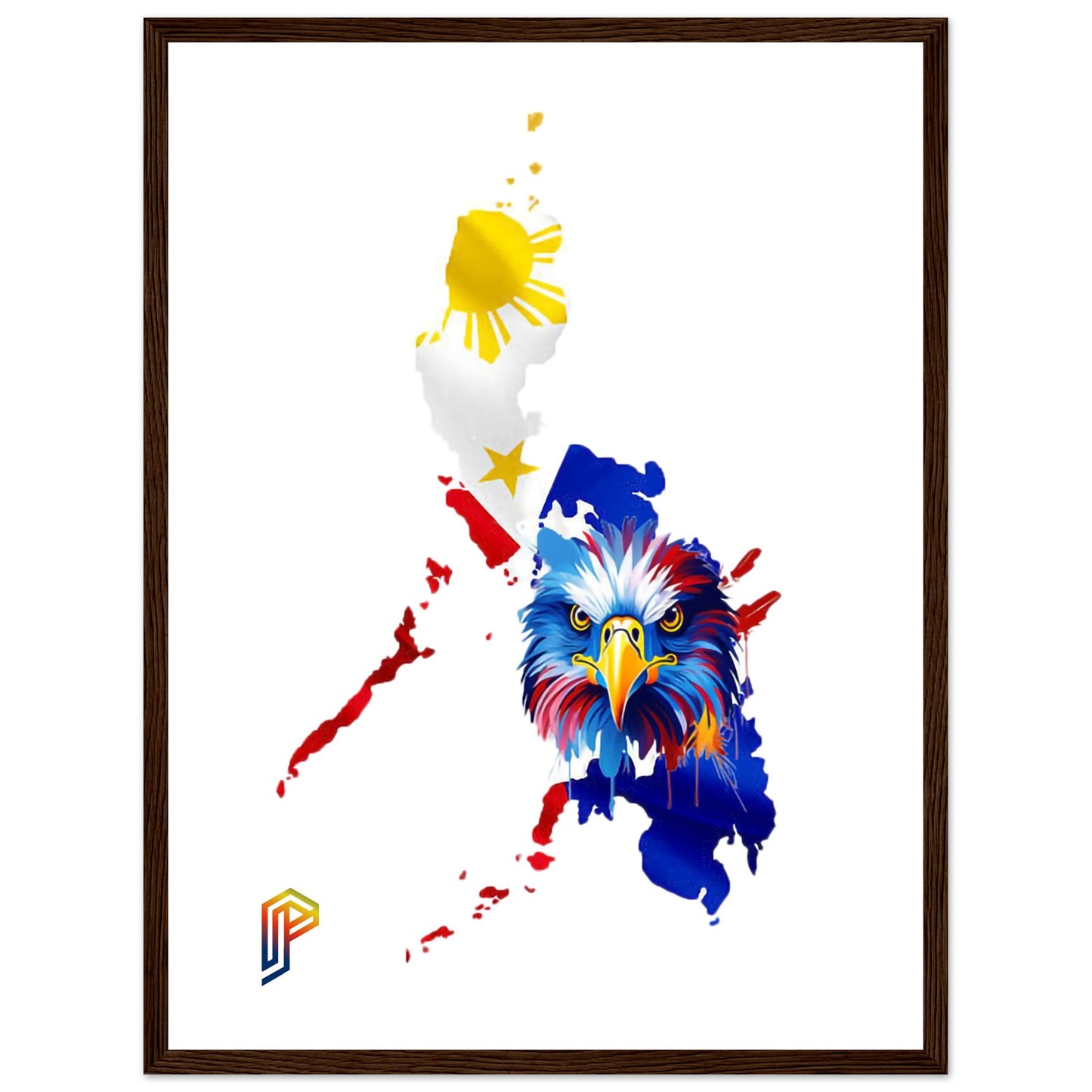 Philippine Islands with Agila on Premium Matte Paper Wooden Framed Poster
