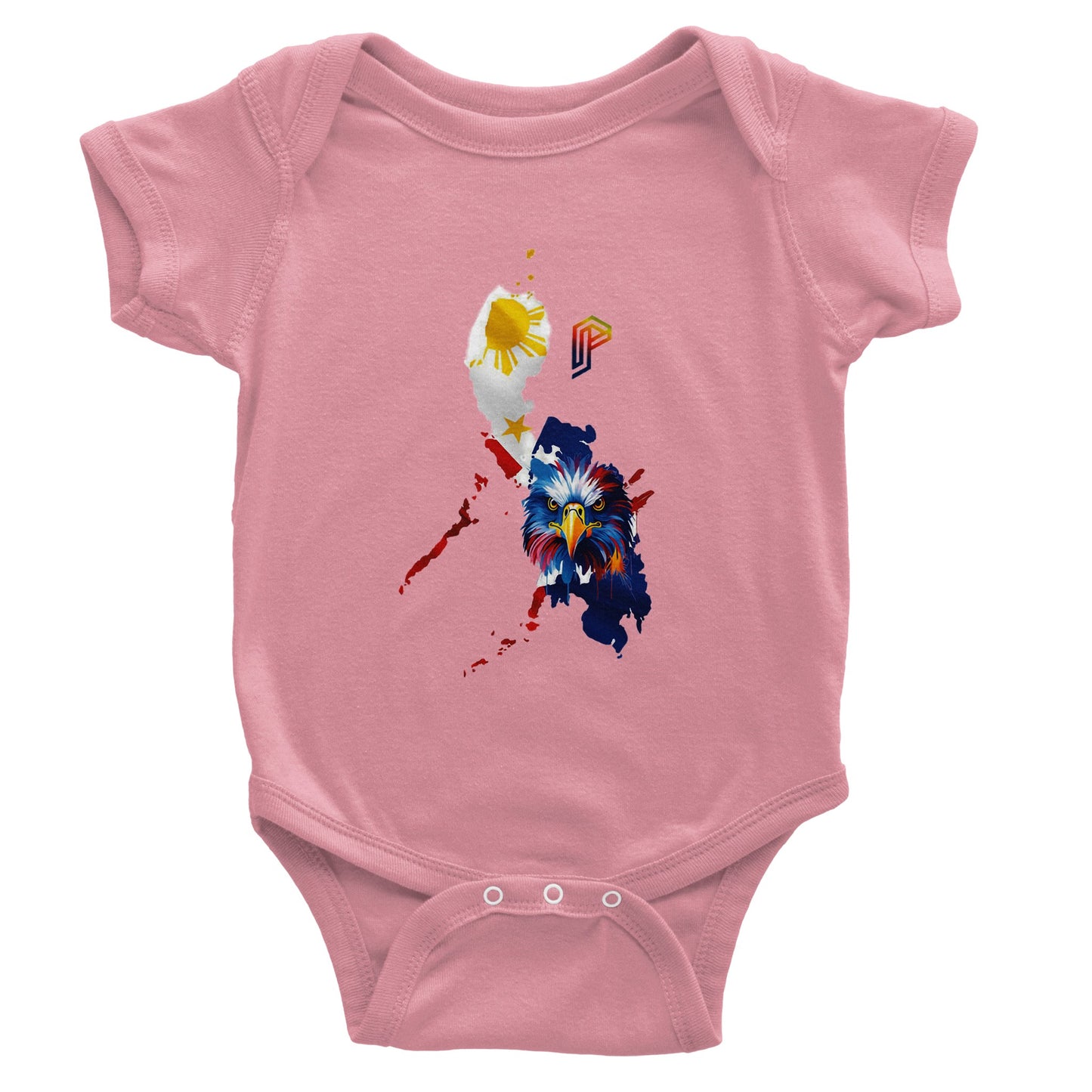 Philippine Islands with Agila on Baby Short Sleeve Bodysuit