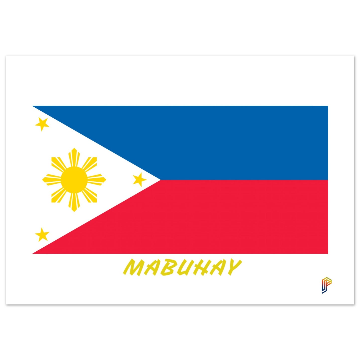 Philippine Flag Mabuhay on Aluminum Print