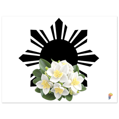Philippine Sun and Sampaguita on Aluminum Print