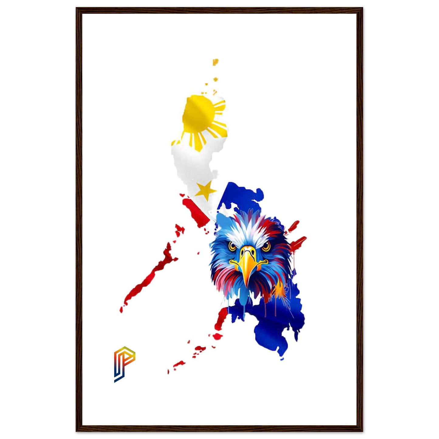 Philippine Islands with Agila on Premium Matte Paper Wooden Framed Poster