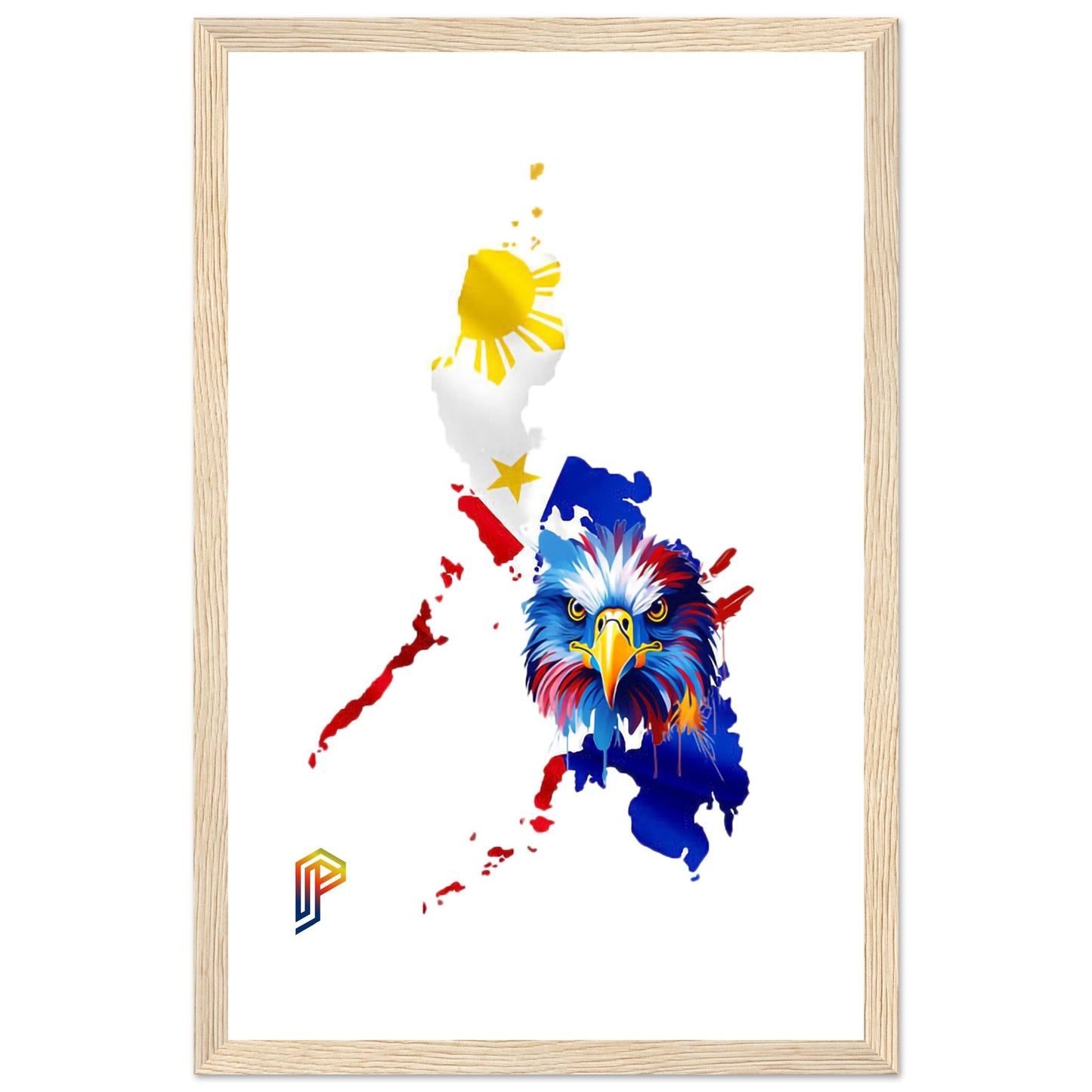 Philippine Islands with Agila on Premium Matte Paper Wooden Framed Poster
