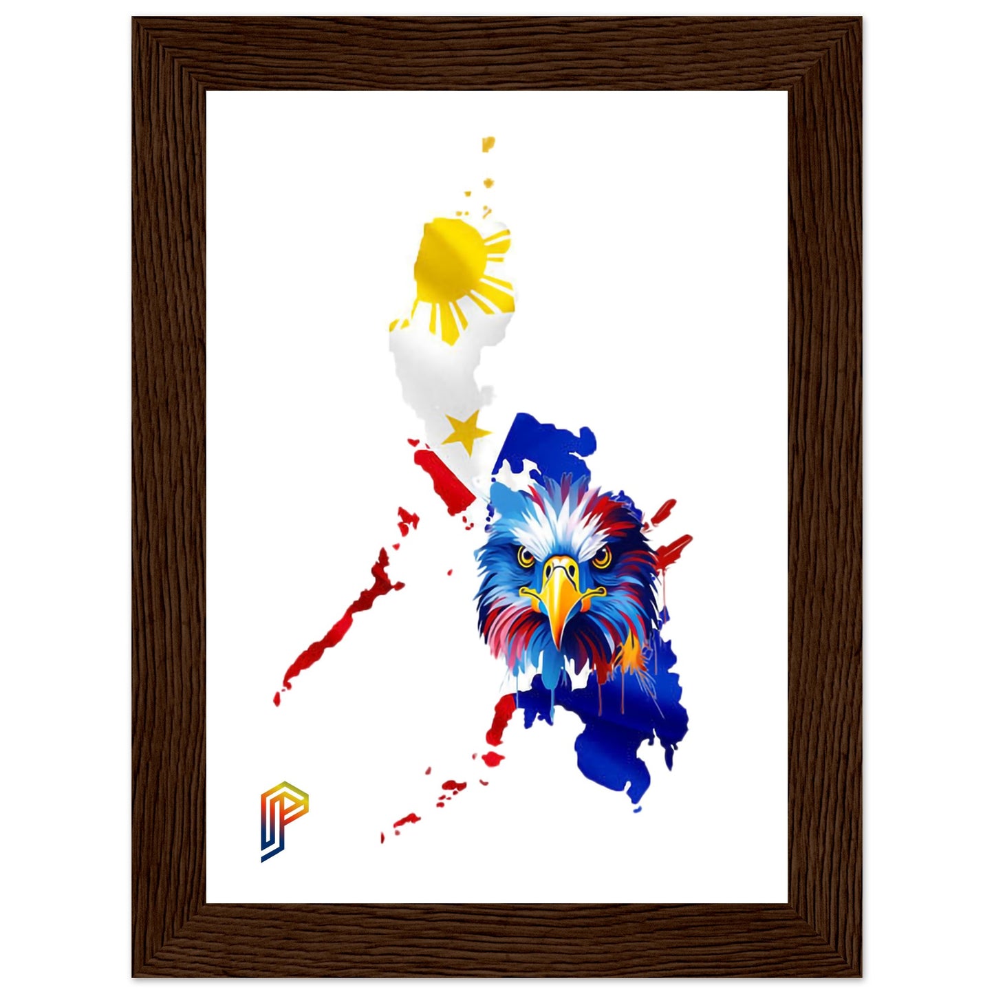 Philippine Islands with Agila on Premium Matte Paper Wooden Framed Poster
