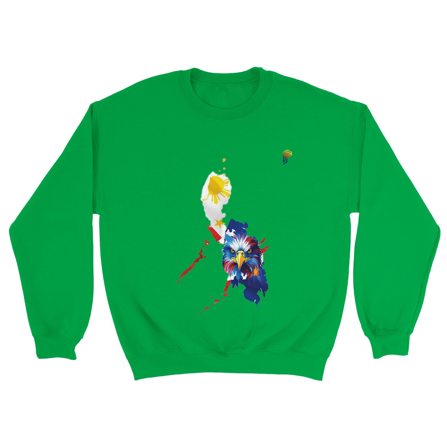 Philippine Islands with Agila on Men's Crewneck Sweatshirt