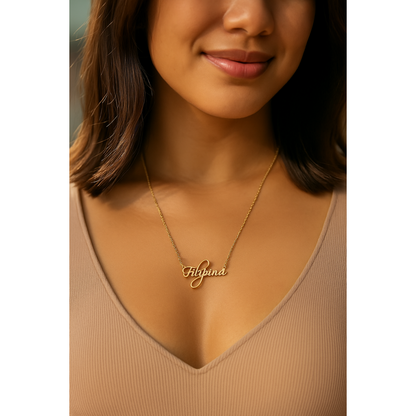 Filipina 18k Gold  Stainless Steel Pendant Necklace