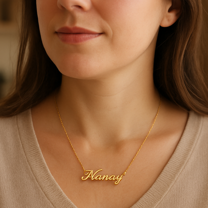 Nanay 18k Gold  Stainless Steel Pendant Necklace