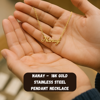 Nanay 18k Gold  Stainless Steel Pendant Necklace