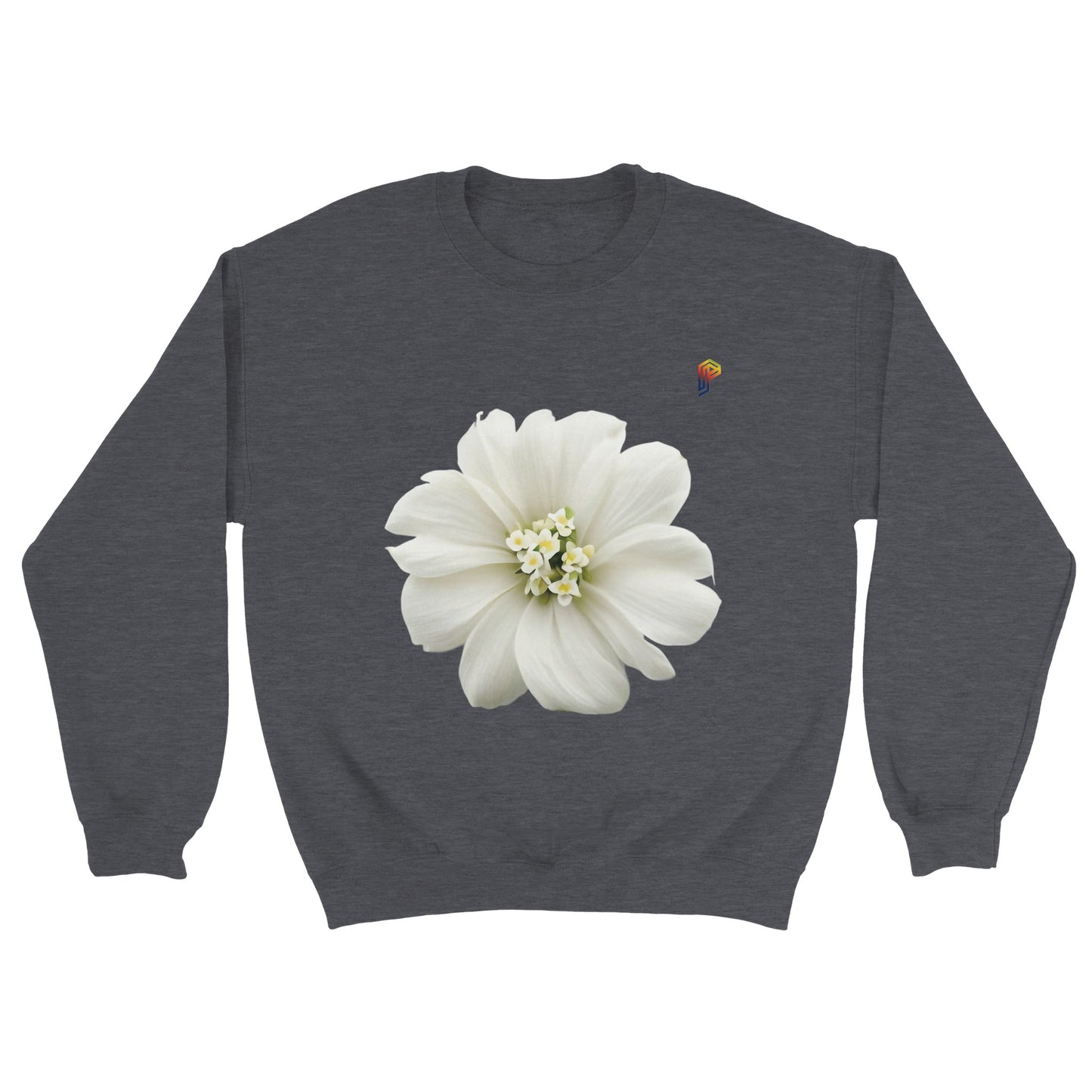 Philippine Sampaguita on Men's Crewneck Sweatshirt