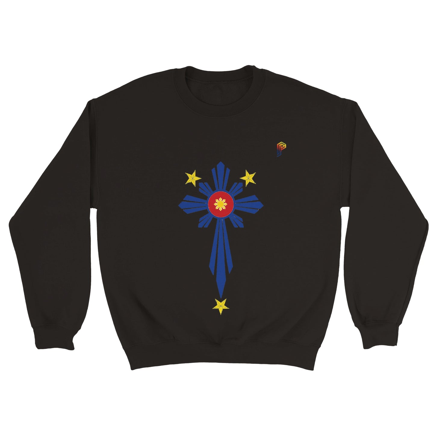Philippine Cross on Men's Crewneck Sweatshirt